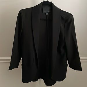 Curved Hem Draped Blazer